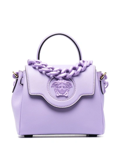 Shop Versace Small Handbag La Medusa In Pink & Purple