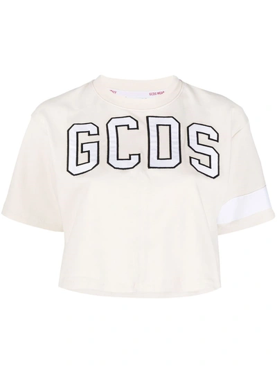 Shop Gcds Sweater With Embroidery In Grey