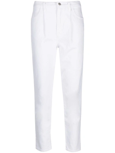Shop J Brand Arkin Slim Cropped Trousers In White