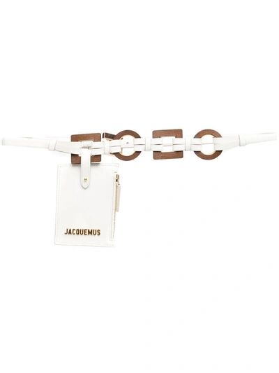 Shop Jacquemus La Ceinture Ano Belt In White