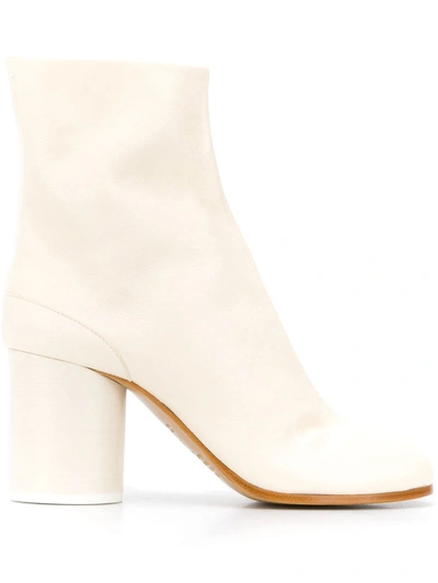Shop Maison Margiela Tabi Pointed Ankle Boots In White