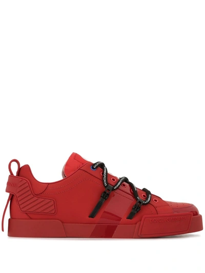 Shop Dolce & Gabbana Portofino Sneakers In Red