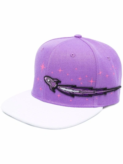 Shop Enterprise Japan Baseball Cap With Application In Pink & Purple