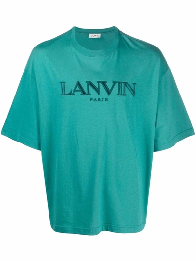 Shop Lanvin T-shirt With Logo In Blue