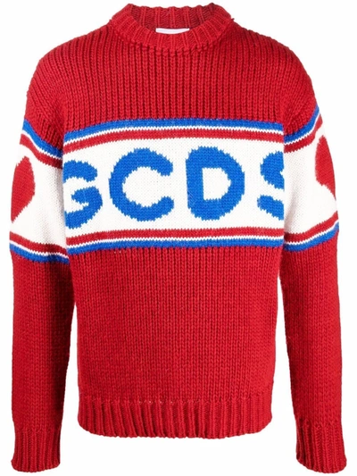 Shop Gcds Logo Sweater In Red