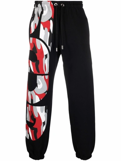 Shop Gcds Sports Trousers With Print In Black