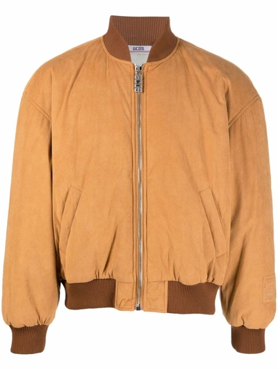Shop Gcds Bomber With Zip In Brown