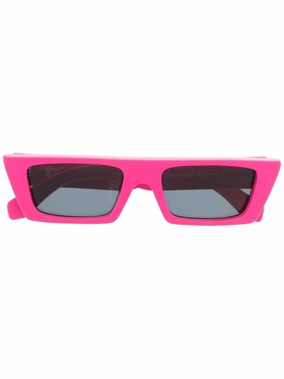 Shop Off-white Marfa Sunglasses Fuchsia Dark Gray In Pink & Purple