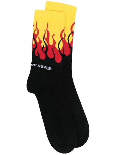 Shop Vision Of Super Socks With Print In Black