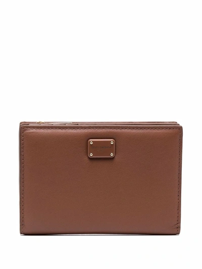 Shop Dolce & Gabbana Card Holder In Brown