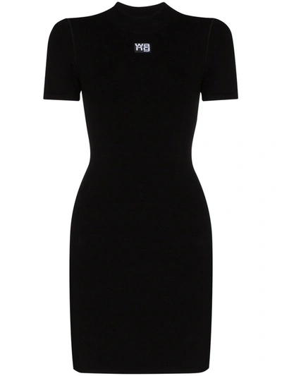 Shop Alexander Wang Short Dress With Print In Black