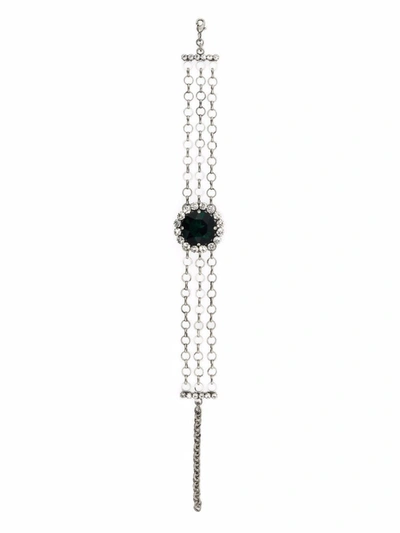 Shop Alessandra Rich Choker With Crystals In Metallic