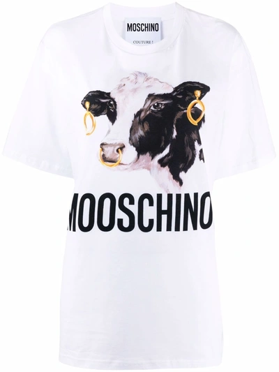 Shop Moschino T-shirt With Print In White