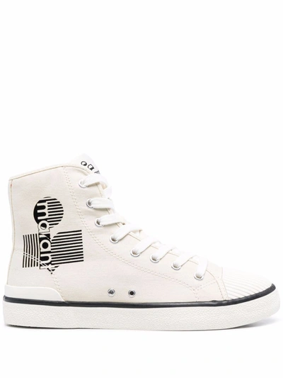 Shop Isabel Marant Binkoo High Sneakers In White