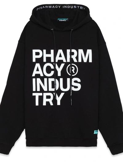 Shop Pharmacy Industry Hoody With Print And Embroidery In Black