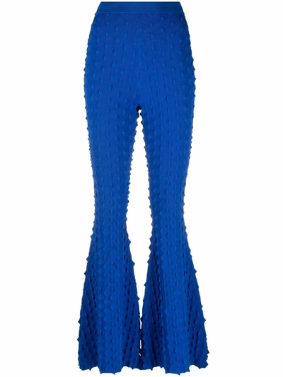 Shop Stella Mccartney Flared Trousers In Blue