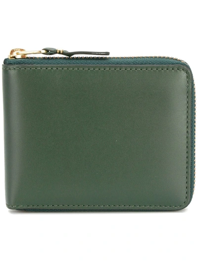 Shop Comme Des Garçons Wallet With Zip In Green