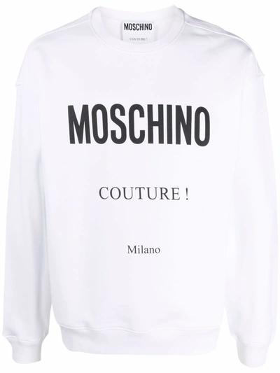 Shop Moschino Sweatshirt With Print In White