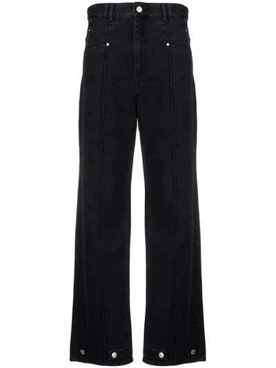 Shop Isabel Marant Darlezi High-waisted Jeans In Black