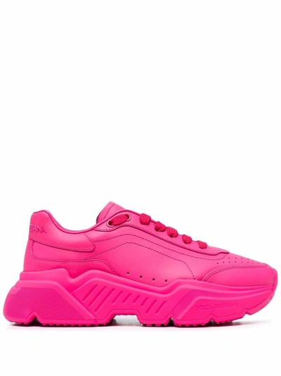 Shop Dolce & Gabbana Chunky Sneakers In Pink & Purple
