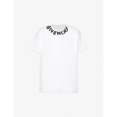 Shop Givenchy Mens White Graphic-print Oversized Cotton-jersey T-shirt L