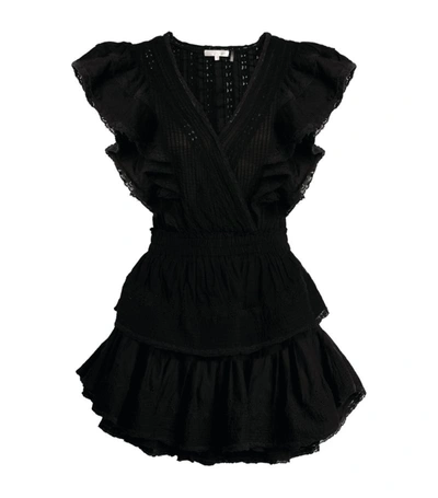 Shop Loveshackfancy Gwen Mini Dress In Black