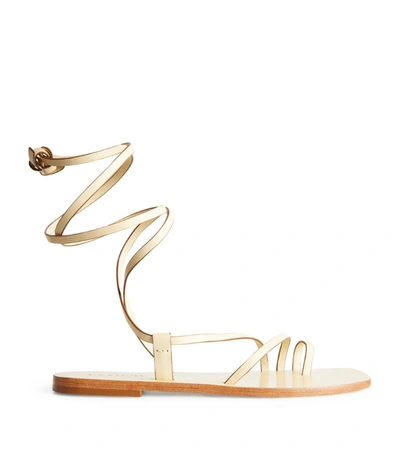 Shop A.emery Leather Beau Sandals In White