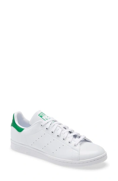 Shop Adidas Originals Stan Smith Low Top Sneaker In White/ White/ Green