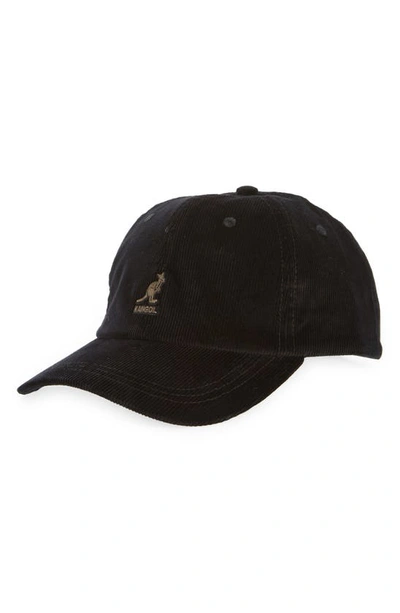 Shop Kangol Corduroy Baseball Cap In Black