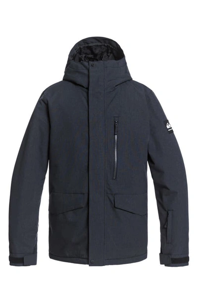 Shop Quiksilver Mission Solid Waterproof Jacket In True Black