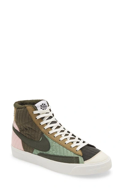 Shop Nike Blazer Mid '77 Premium High Top Sneaker In 300 Sequoia/ Olive-brown