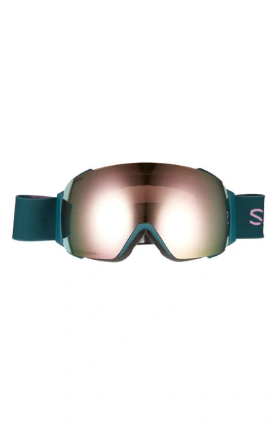 Shop Smith I/o Mag(tm) Snow Goggles In Everglade Rose Gold Mirror