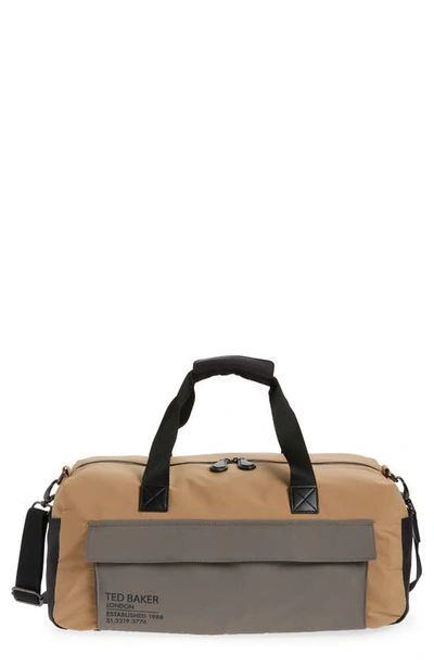 Ted Baker Fedwick Colour block Woven Holdall In Tan ModeSens