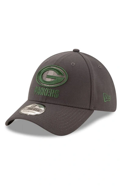 Shop New Era Graphite Green Bay Packers Storm 39thirty Flex Hat
