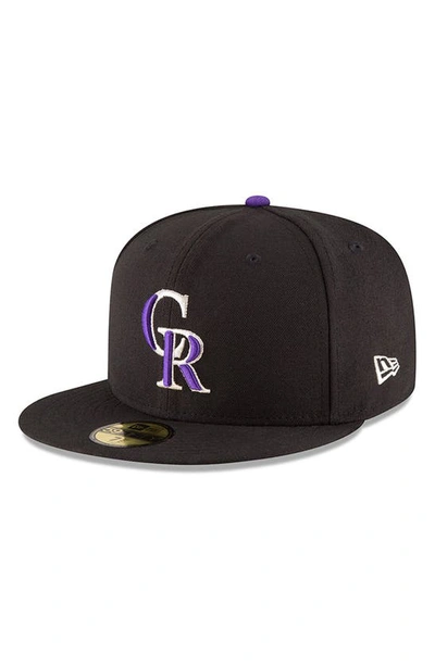 Shop New Era Black Colorado Rockies Authentic Collection On Field 59fifty Structured Hat