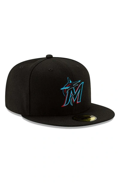 Shop New Era Youth  Black Miami Marlins 2019 Authentic Collection On-field 59fifty Fitted Hat