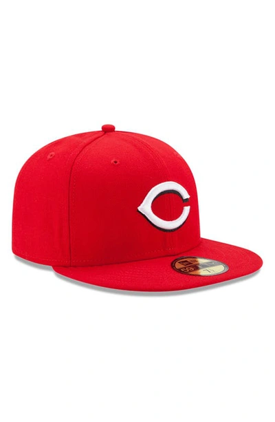 Shop New Era Youth  Red Cincinnati Reds Authentic Collection On-field Home 59fifty Fitted Hat