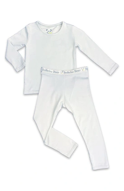 Shop Bellabu Bear Kids' Two-piece Fitted Pajamas In Cloud Gray