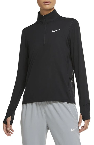 Shop Nike Element Half Zip Pullover In Black