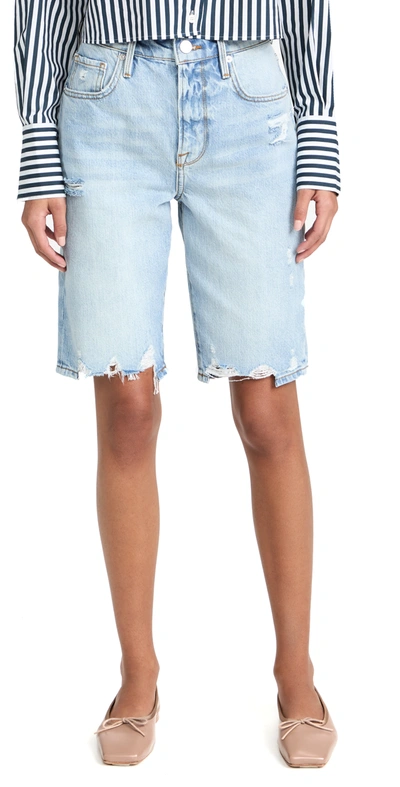 Shop Frame Le Vintage Bermuda Jean Shorts In Clash