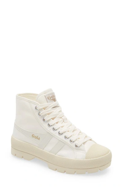 Shop Gola Coaster Peak High Top Sneaker Bootie In Off White/ Off White