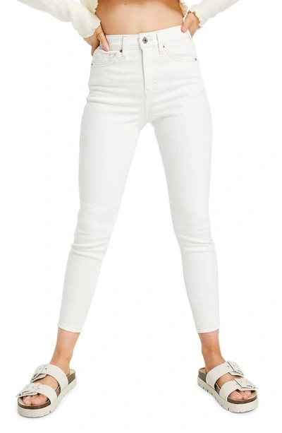 Topshop Womens Off White Jamie Skinny High-rise Stretch-denim Jeans 32/30 |  ModeSens