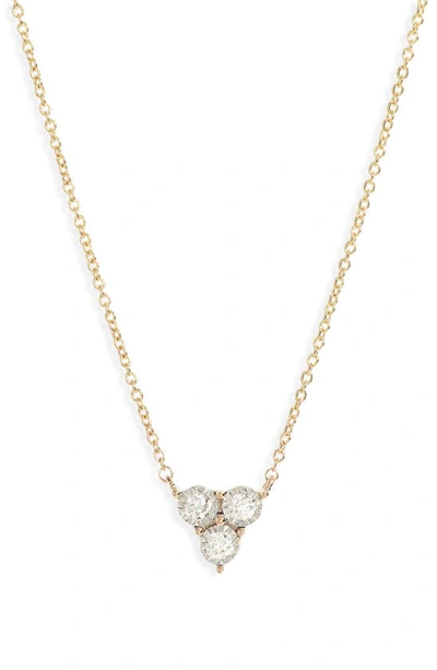 Shop Dana Rebecca Designs Ava Bea Trio Diamond Pendant Necklace In Yellow Gold