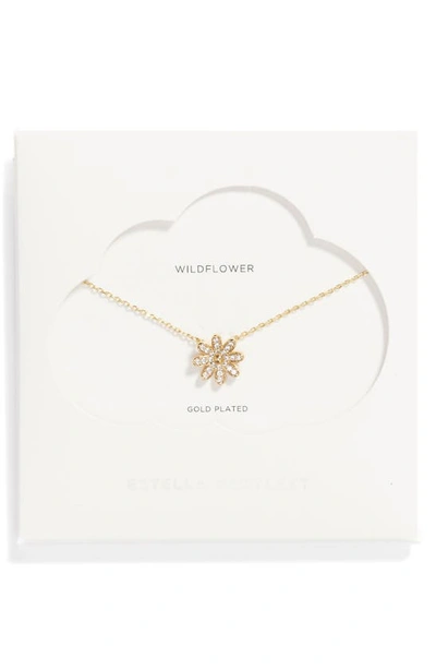 Shop Estella Bartlett Spring Daisy Pendant Necklace In Gold