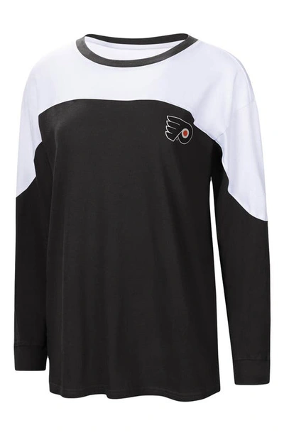 Shop G-iii 4her By Carl Banks Black Philadelphia Flyers Pop Fly Long Sleeve T-shirt
