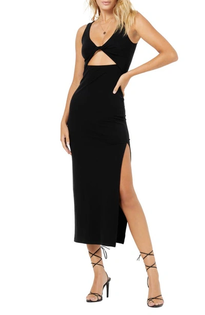 Shop L*space Nico Cutout Cover-up Rib Dress In Black