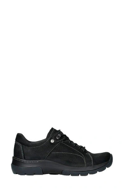 Shop Wolky Cajun Waterproof Sneaker In Black Nubuck