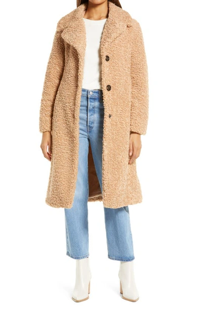 Shop Sam Edelman Teddy Bear Long Coat In Camel