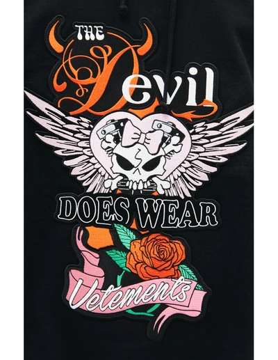 Shop Vetements 'devil Wears ' Hoodie In Black