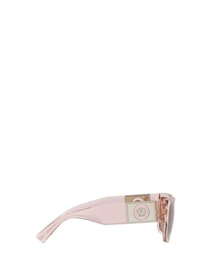 Shop Versace Ve4406 Transparent Pink Male Sunglasses